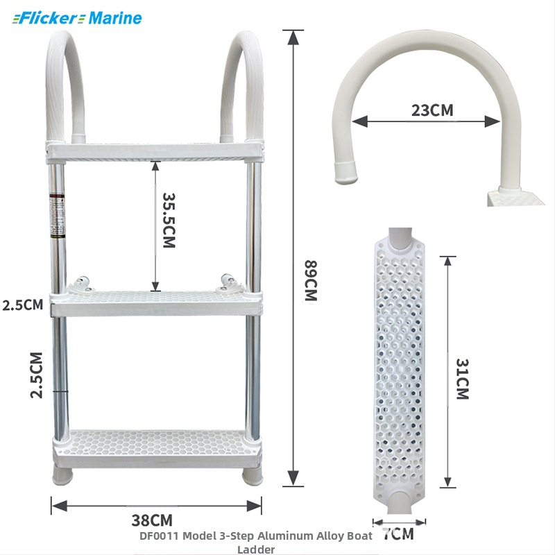 Mirgojoša jahtas ātrlaiva gumijas laiva uzbrukuma laiva makšķerēšanas laiva nerūsējošā tērauda alumīnija sakausējuma laivu kāpnes palaišanas kāpnes