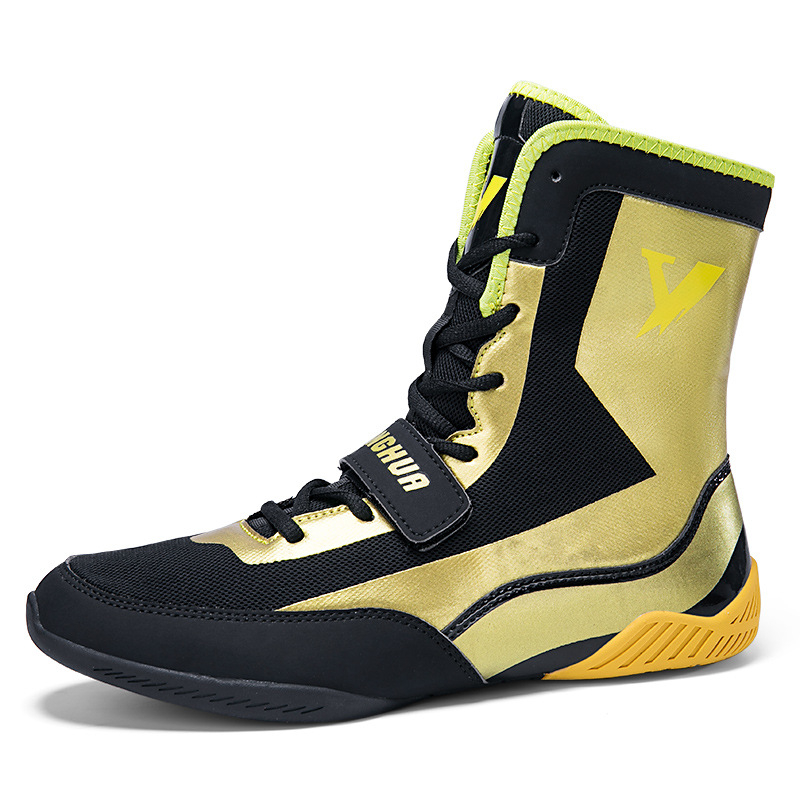 Lukuga kõrged maadluskingad Meeste professionaalsed võitluskingad Võitlustreeningkingad Poksikingad Pikad saapad Tai poksi sandaalid