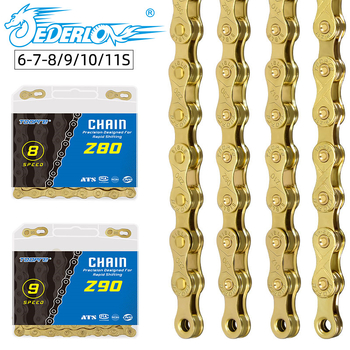 TOOPRE mägijalgratta kuldse ketiga maanteeratas 8-käiguline 9-10-11S muudetava kiirusega kett täielikult kaetud roostekindel