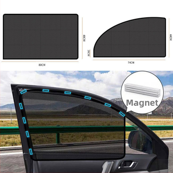 Automobilio apsauginis nuo saulės pavėsis, magnetinė sulankstoma užuolaida nuo saulės, apsauganti nuo saulės, šilumos izoliacija, ventiliacijos tinklelio užuolaida, apsauganti nuo uodų automobilio užuolaida