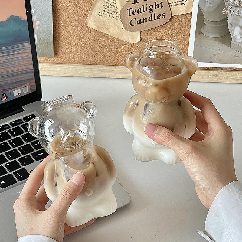 Internetes híresség étterem medvebögre kávésbögre aranyos rajzfilm pohár kreatív pohár gyümölcslé pohár tejes tea bögre