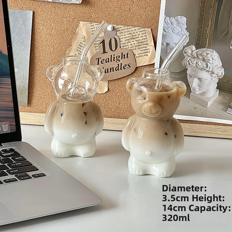 Internetes híresség étterem medvebögre kávésbögre aranyos rajzfilm pohár kreatív pohár gyümölcslé pohár tejes tea bögre