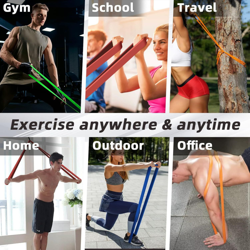 GPPNKC pasipriešinimo juostos kostiumas, skirtas vyrams ir moterims, skirta fitneso pratimams patalpose, su durų inkaru.