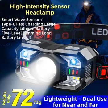 Tugeva valgusega esilaterna plahvatuse nimel on intelligentne induktsioonmultifunktsionaalne välistingimustes kasutatav öine kalapüük pikamaa kaasaskantav laetav töötav kaevurilamp