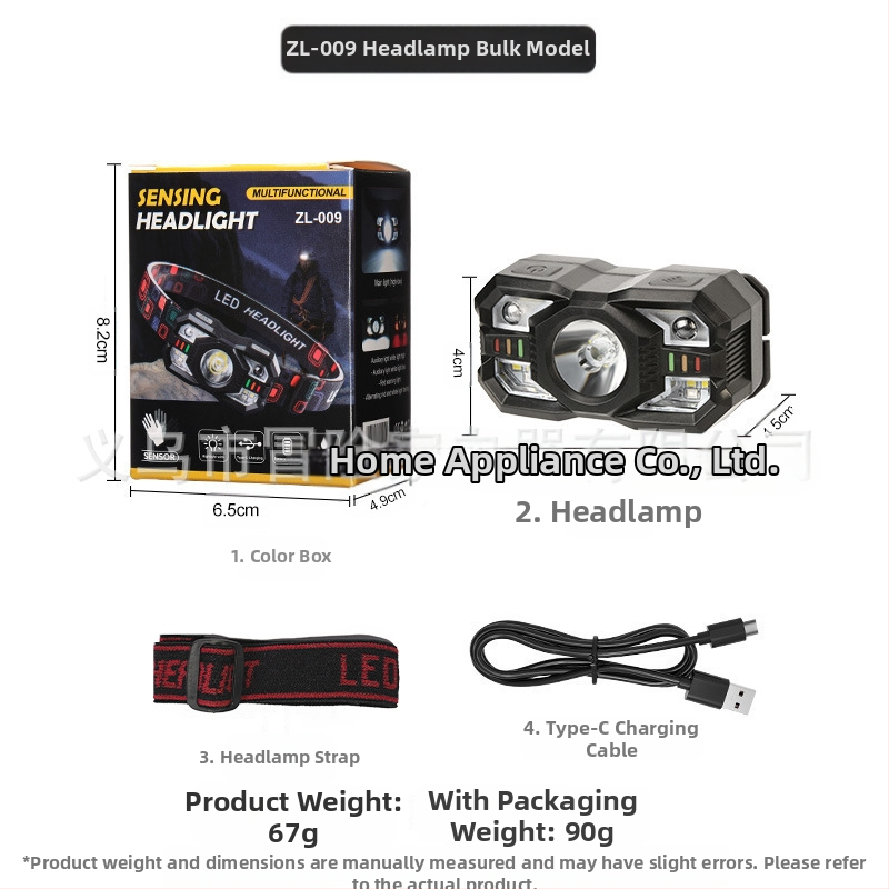 Tugeva valgusega esilaterna plahvatuse nimel on intelligentne induktsioonmultifunktsionaalne välistingimustes kasutatav öine kalapüük pikamaa kaasaskantav laetav töötav kaevurilamp