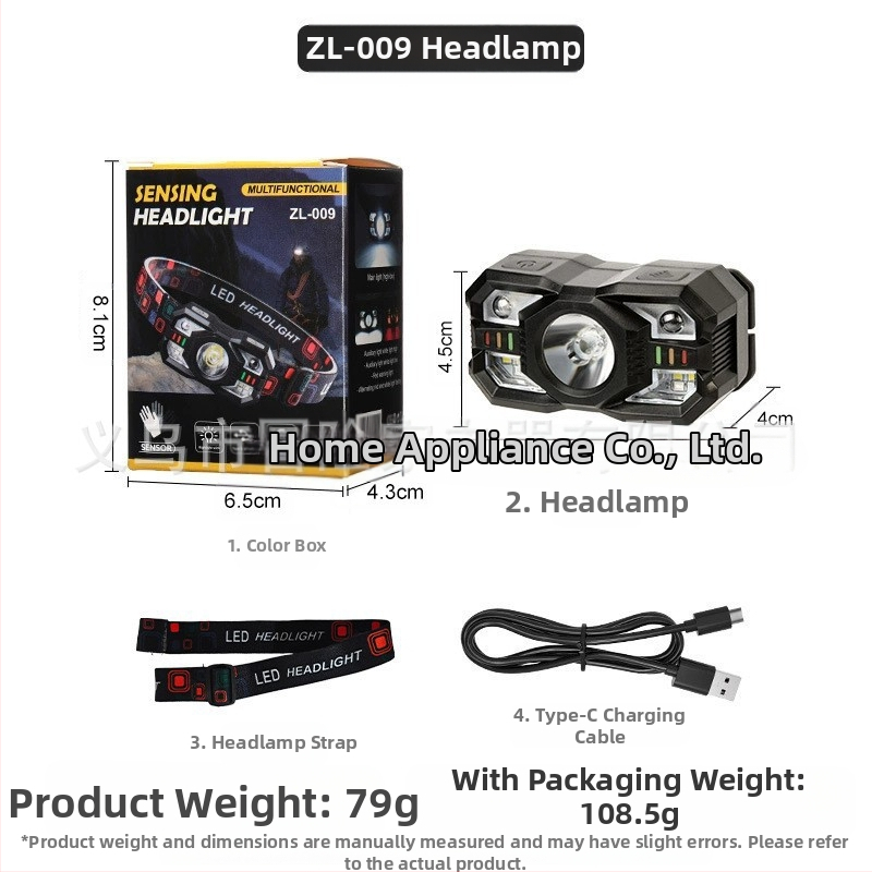 Tugeva valgusega esilaterna plahvatuse nimel on intelligentne induktsioonmultifunktsionaalne välistingimustes kasutatav öine kalapüük pikamaa kaasaskantav laetav töötav kaevurilamp