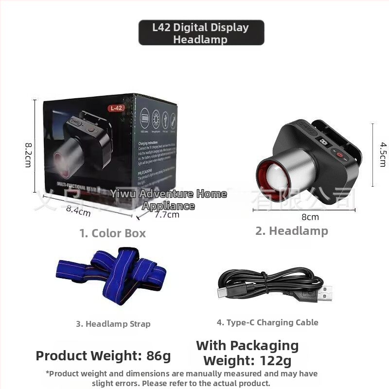 Tugeva valgusega esilaterna plahvatuse nimel on intelligentne induktsioonmultifunktsionaalne välistingimustes kasutatav öine kalapüük pikamaa kaasaskantav laetav töötav kaevurilamp