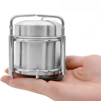 Сгъваема външна печка за течен алкохол от неръждаема стомана 304, изящна, къмпинг, газификатор, преносима печка за алкохол