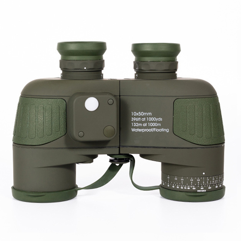 Hulgimüük 10x50 kompassiga binoklid veekindlad uduvastased HD teleskoobid HD suure võimsusega öise nägemisega hämaras kasutamiseks