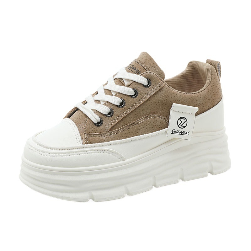 W3677 Új Színben Egyező Női Cipők 2025 Ősz Új Belső Magasító Vastag Talpú Diák Hétköznapi Sportcipők Női Cipők