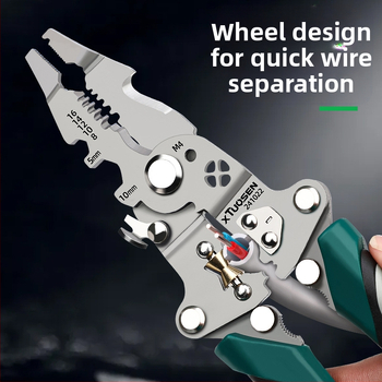 Tuosen kliješta za skidanje izolacije s preklopnih vodova, višenamjenska kliješta za rezanje vodova, specijalna kliješta za električare, kliješta za skidanje izolacije