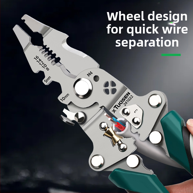 Клещи за оголване Tuosen Сгъваеми клещи за рязане на линии Многофункционални клещи за рязане на линии Специални клещи за електротехници Инструментални клещи за оголване