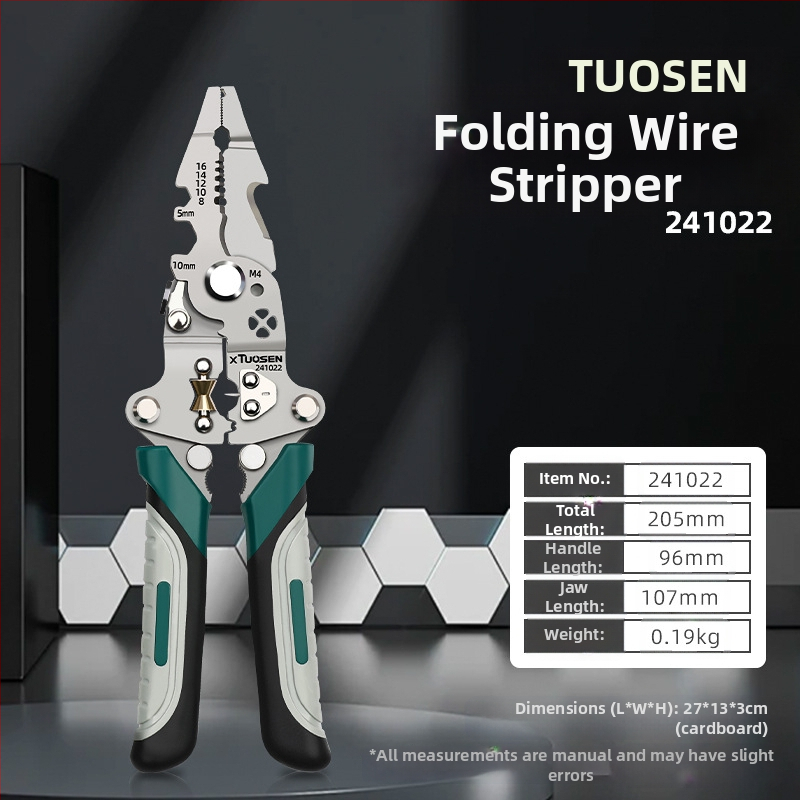 Tuosen kliješta za skidanje izolacije s preklopnih vodova, višenamjenska kliješta za rezanje vodova, specijalna kliješta za električare, kliješta za skidanje izolacije