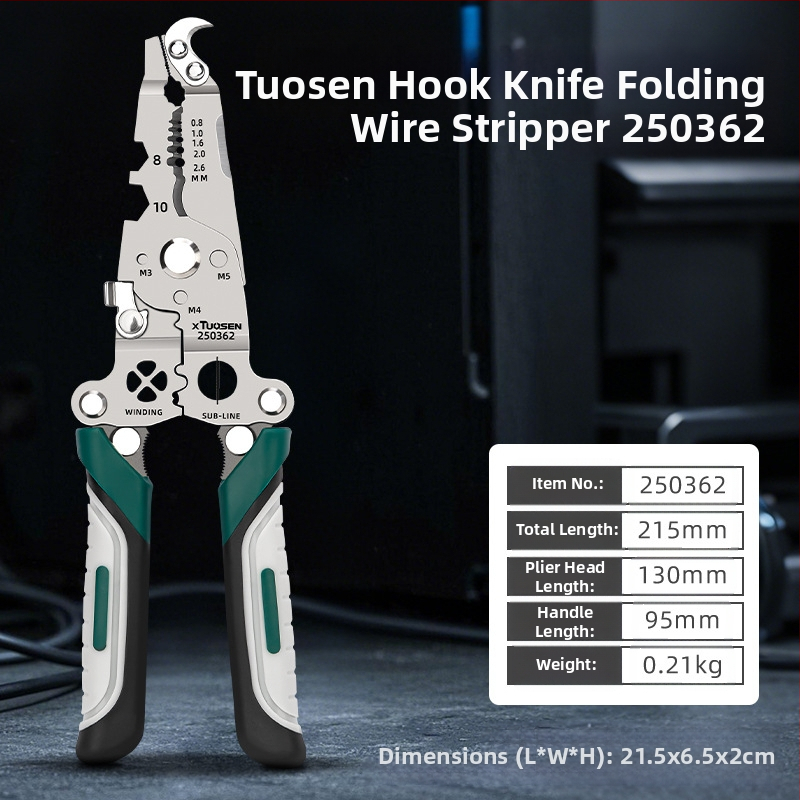 Tuosen kliješta za skidanje izolacije s preklopnih vodova, višenamjenska kliješta za rezanje vodova, specijalna kliješta za električare, kliješta za skidanje izolacije