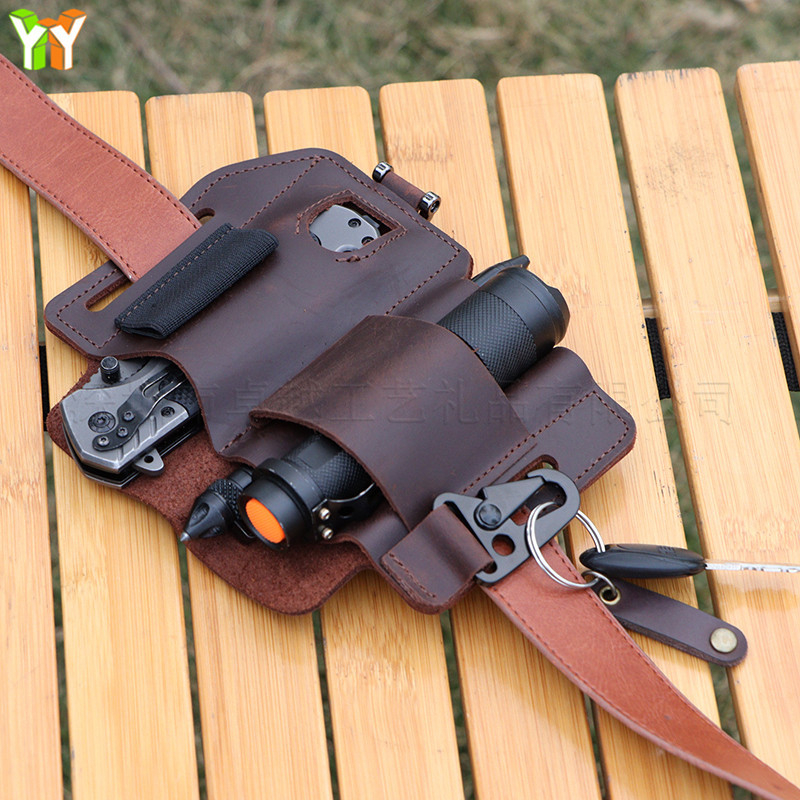Amazon azonos stílusú többfunkciós szerszámöv-tok kültéri derékra akasztható hüvely EDC zsebes tárolótáska