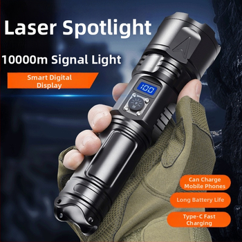 Határokon átnyúló alumíniumötvözetből készült, erős fényű, újratölthető kültéri zseblámpa, biztonsági kalapács, háztartási többfunkciós hordozható zseblámpa