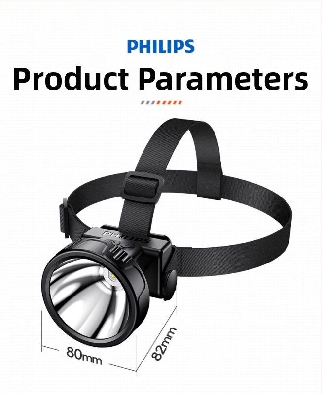 Philipsi induktsioonpealamp kalapüügiks, spetsiaalne tugev valgus, ööpüügiks, pea külge kinnitatav laadimine, üliere valgustus, pika tööeaga taskulamp