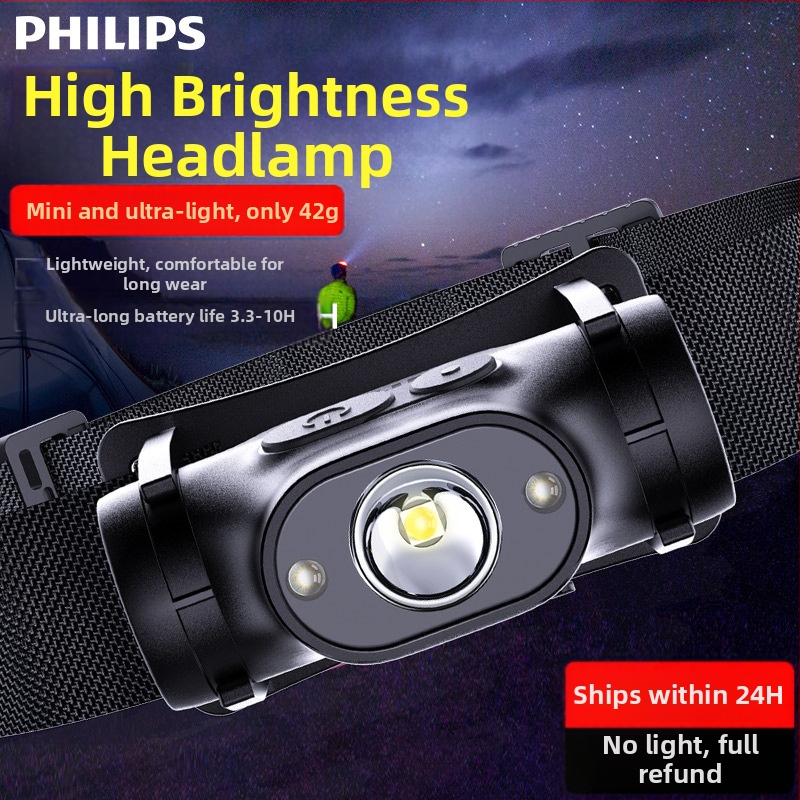 Philipsi induktsioonpealamp kalapüügiks, spetsiaalne tugev valgus, ööpüügiks, pea külge kinnitatav laadimine, üliere valgustus, pika tööeaga taskulamp