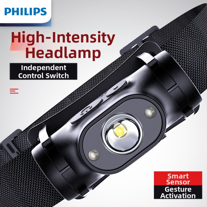 Индукционен челник Philips за риболов, специална силна светлина, нощен риболов, за зареждане на главата, супер ярко осветление, фенер с дълга издръжливост