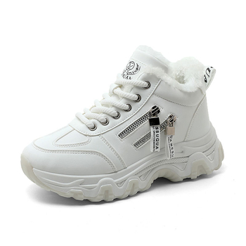 ZY7827 νέα φθινοπωρινά αναπνεύσιμα γυναικεία παπούτσια με επένδυση από φλις, στρογγυλό κεφάλι και χοντρό φούτερ, για το φθινόπωρο του 2024.