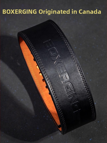 BOXERGING Erősítő Emelő Fitnesz Öv Gyorscsatos Guggolás Kemény Húzású Marhabőr Karos Emelő Testépítő Védőelemek Férfiaknak