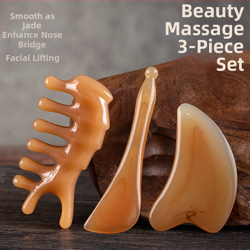 Имитация на рог, стъргалка за нос, красота, нос, акупунктурен масаж на лице, носен лъч, високо триене, дърпане на уши, меридиански акупунктурен стик за лице, стягащ стик