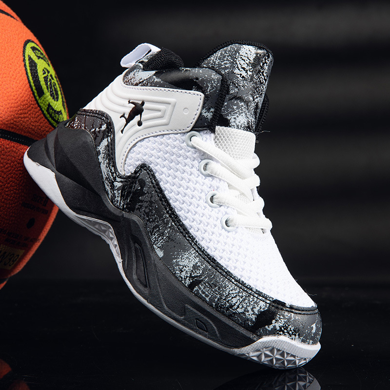 Ādas bērnu basketbola apavi vidusskolai vidusskolas sporta apavi pusaudžiem zēnu sporta apavi bērnu skriešanas apavi