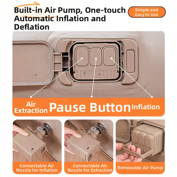 Надуваем матрак за употреба на открито, сгъваем, напълно автоматичен, подходящ за дома, офиса, преносим надуваем матрак за къмпинг