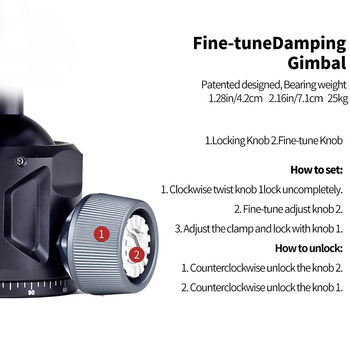 Fém nagy gömbátmérőjű gömb alakú bilincs tartókeret fotóállvány panorámafej állvány tartozékok