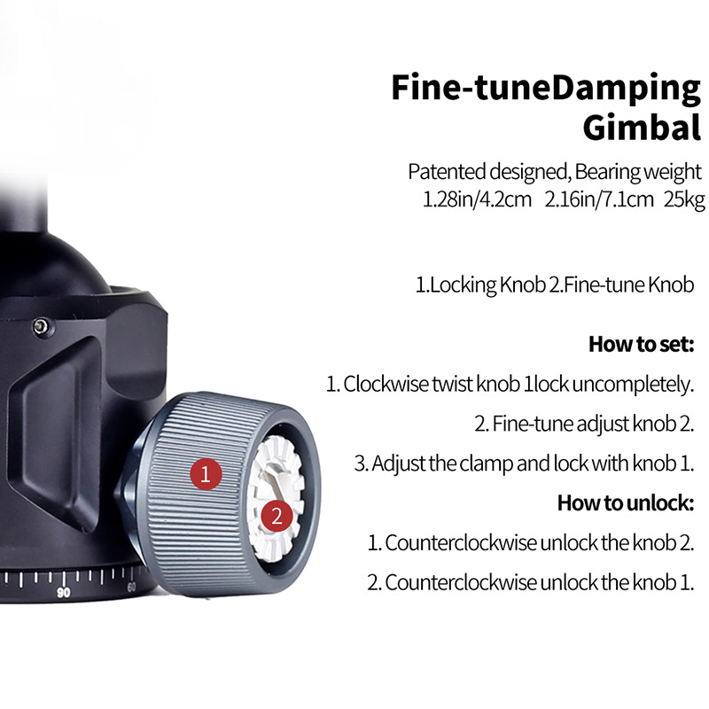 Fém nagy gömbátmérőjű gömb alakú bilincs tartókeret fotóállvány panorámafej állvány tartozékok