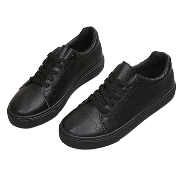 Μαύρα αθλητικά παπούτσια γυναικείου στυλ δερμάτινα αδιάβροχα αντιολισθητικά παπούτσια εργασίας κουζίνας με μαλακή σόλα ελαφριά άνετα και μη κουραστικά παπούτσια εργασίας γυναικεία παπούτσια