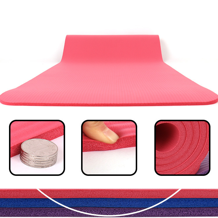 Помощни инструменти за йога постелка, удебелена дълга nbr постелка за йога, мъжка постелка за танци, женска постелка за начинаещи, фитнес за домашна версия