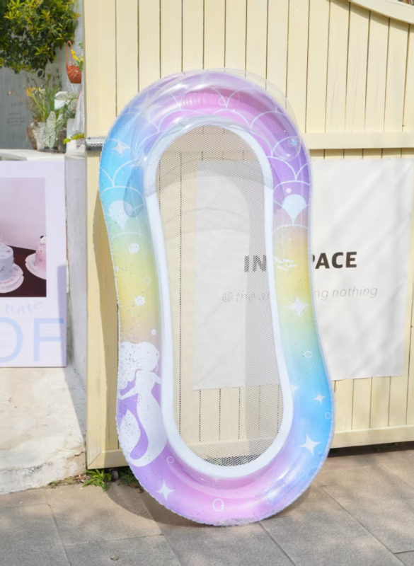 Felnőtt felfújható úszó és vízelvezető függőágy úszóágy rajzfilmfigura úszó állatos tartó unikornis úszógyűrű felnőtt úszógyűrű