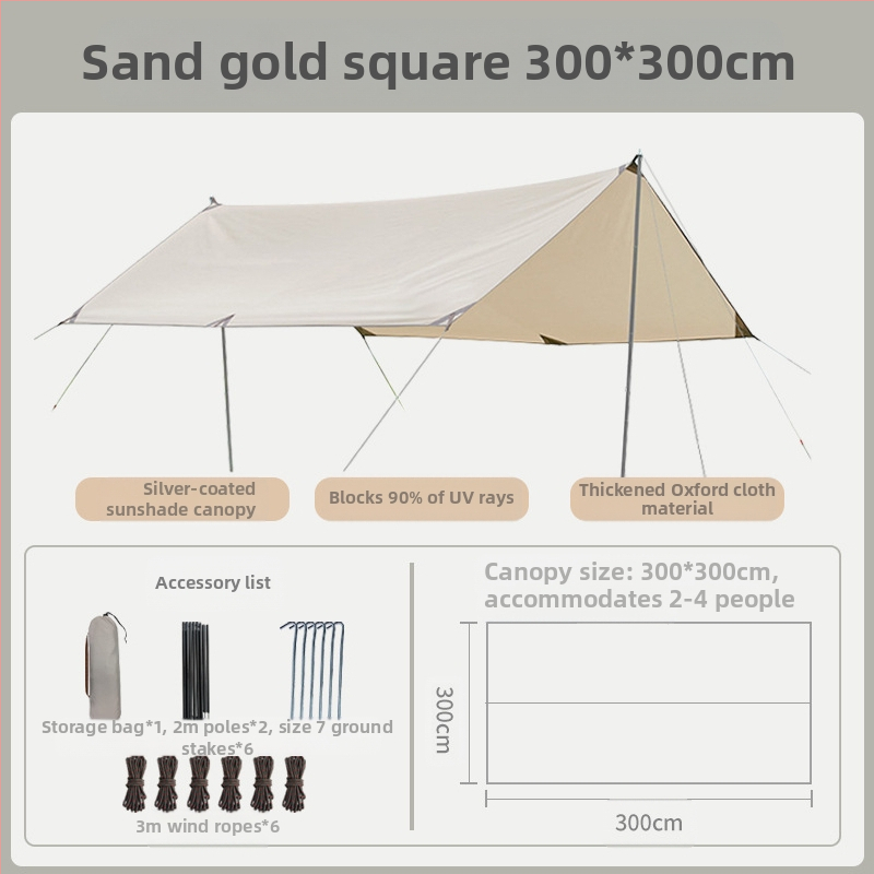 Kaheksanurkne must kummist varikatus õues telkimiseks Oxfordi riidest ülisuur päikesevari UV-kindel must kummist varikatusega telk