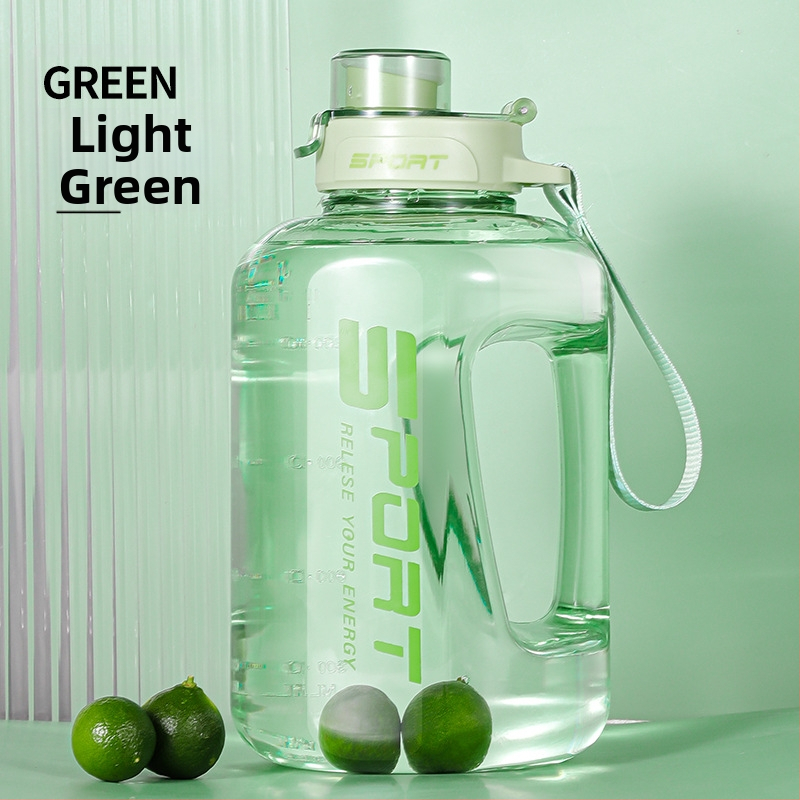 Didelės talpos vandens butelis, lauko sporto vandens ąsotis, nešiojamas plastikinis didelės talpos vandens butelis vyrams ir moterims studentams