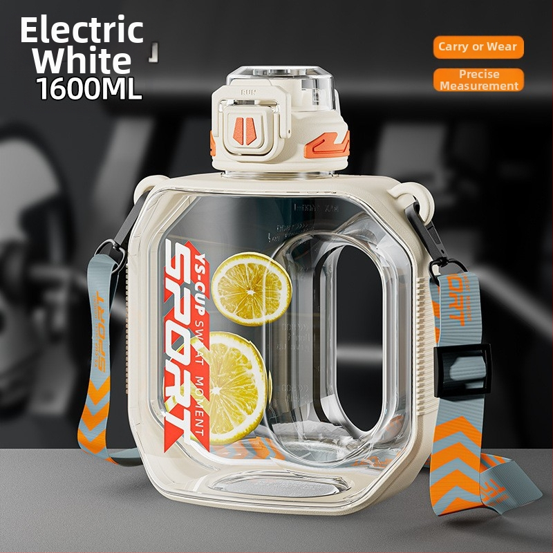 Didelės talpos vandens butelis, lauko sporto vandens ąsotis, nešiojamas plastikinis didelės talpos vandens butelis vyrams ir moterims studentams