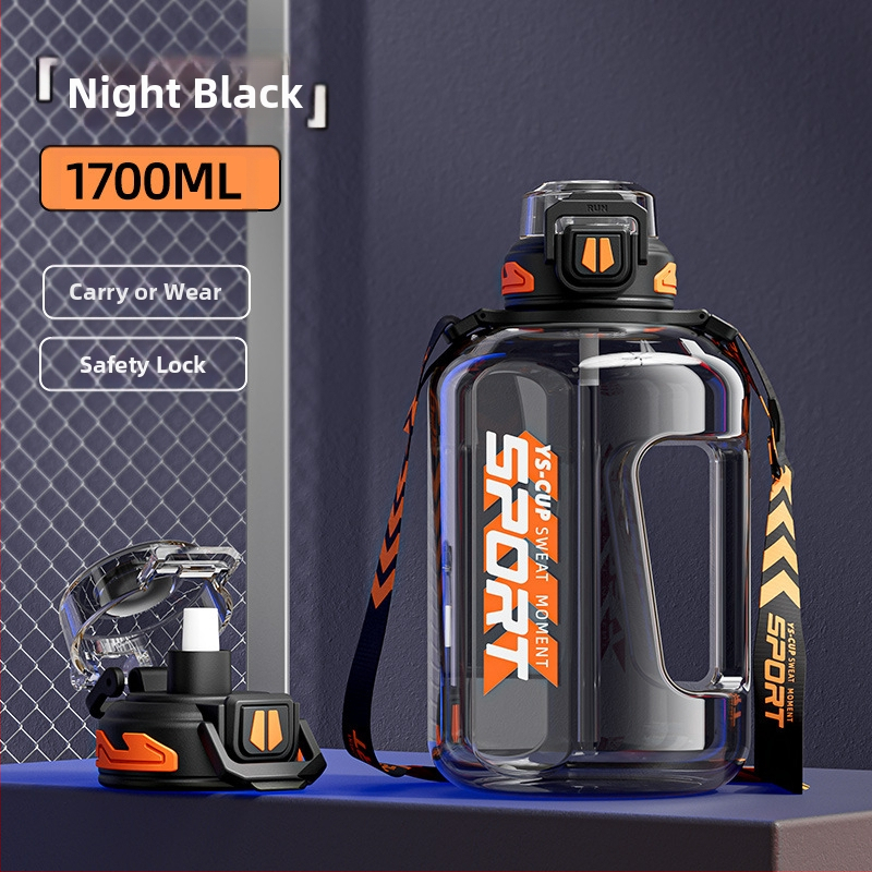 Didelės talpos vandens butelis, lauko sporto vandens ąsotis, nešiojamas plastikinis didelės talpos vandens butelis vyrams ir moterims studentams