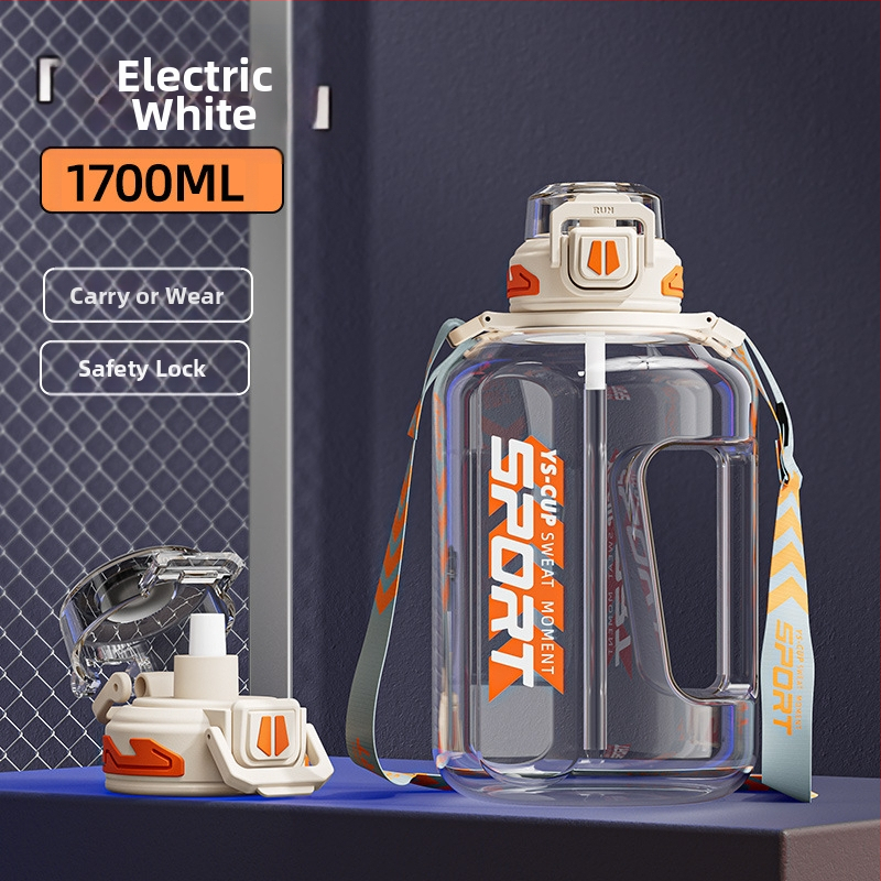 Didelės talpos vandens butelis, lauko sporto vandens ąsotis, nešiojamas plastikinis didelės talpos vandens butelis vyrams ir moterims studentams