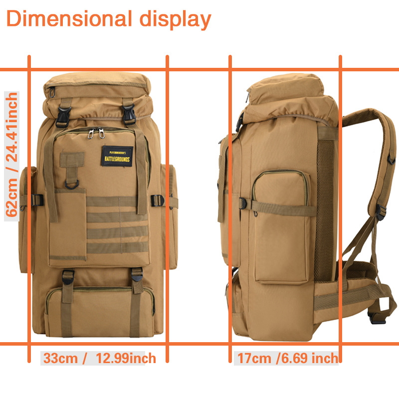 70 literes nagy kapacitású munkavállalók kiszervezése túratáska utazó hátizsák álcázás álcázás kemping férfi és női sport hátizsák poggyász utazótáska