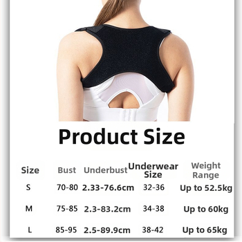 Centură de corecție a coloanei vertebrale respirabilă pentru bărbați și femei, pentru birou și acasă, pentru studenți, pentru umeri cu cocoșat, pentru umeri, pentru bărbați și femei