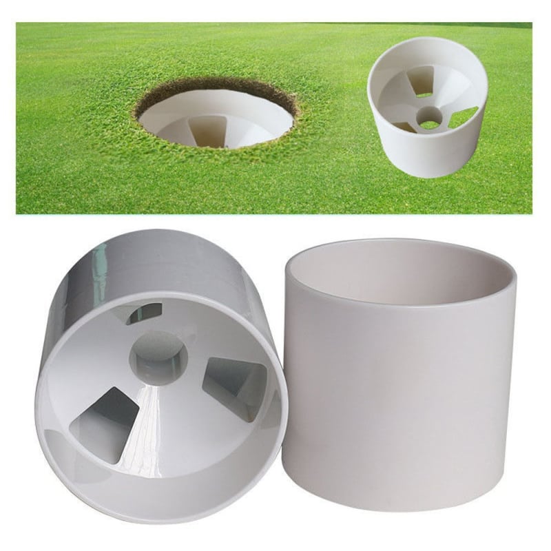 Cupă pentru gaură cu steag de golf, cupă verde pentru teren de golf, albă, cupă pentru gaură cu steag de 4 inch/6 inch, furnizată direct din fabrică