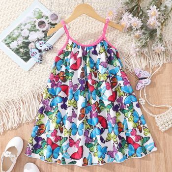 Wish Hot Selling Girls harisnyatartós ruha nyári ujjatlan szivárványos A-vonalú szoknya határokon átnyúló nagykereskedelem