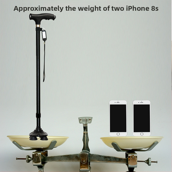 Csúszásgátló mankók időseknek, Négylábú mankók, Többfunkciós túrabotok lámpával, Határokon átnyúló nagykereskedelem, időseknek