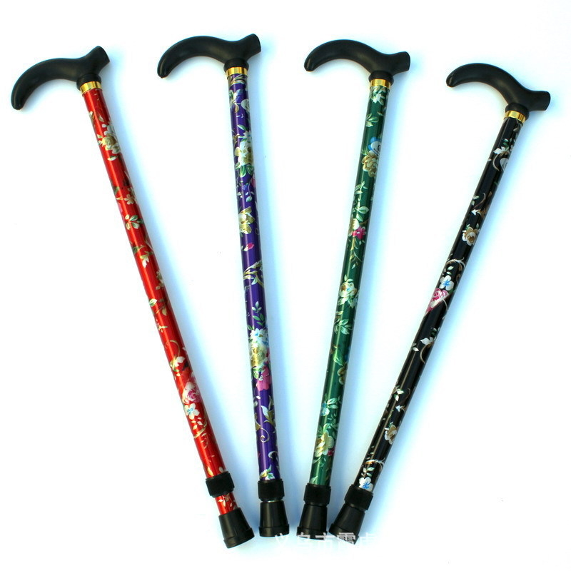 Könnyű alumíniumötvözetből készült nyomtatott mankók generációja, két behúzható mankó időseknek, túrabotok