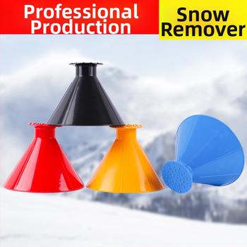 Auto esiklaasi lumepuhur, lumeämber, koonusekujuline jää eemaldamise tööriist, klaasist jääkaabits, suure kellukujulise suuga sulataja