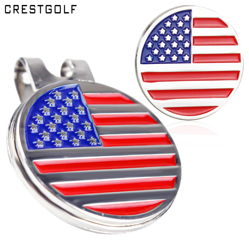 Fém golf sapkacsipesz, fém mágneses golf sapkacsipesz, golf pozíciójelző sapka emblémája, sapkacsipesz