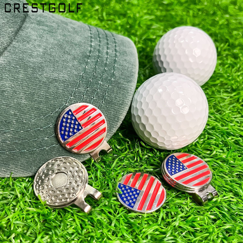 Fém golf sapkacsipesz, fém mágneses golf sapkacsipesz, golf pozíciójelző sapka emblémája, sapkacsipesz