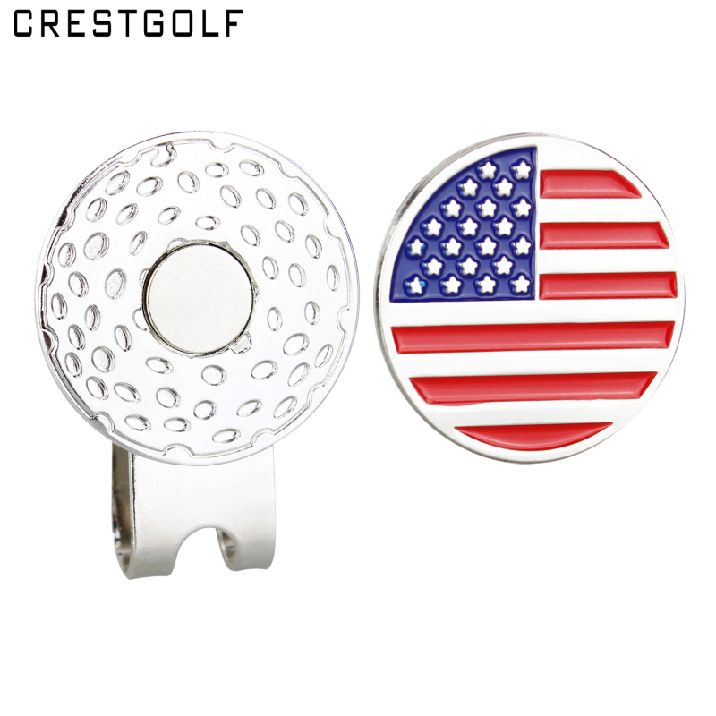 Fém golf sapkacsipesz, fém mágneses golf sapkacsipesz, golf pozíciójelző sapka emblémája, sapkacsipesz