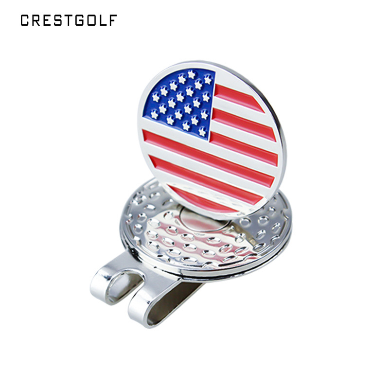 Fém golf sapkacsipesz, fém mágneses golf sapkacsipesz, golf pozíciójelző sapka emblémája, sapkacsipesz
