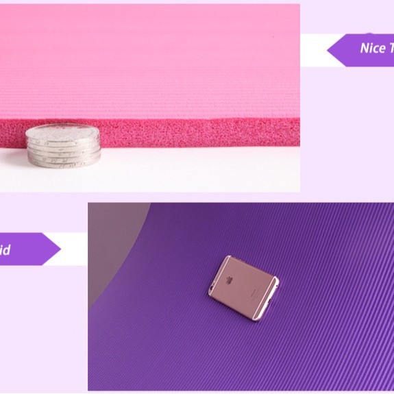 Csúszásmentes szivacs NBR jógaszőnyeg tánc sport fitnesz testszőnyeg edzőterem csoportos edzésszőnyeg csíkok